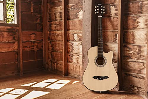 Rocktile WSD-5C-NT Slim Line Set de guitare folk Naturale - Les Beatles, Paul McCartney, John Lennon, RIngo Starr, George Harrison Rocktile WSD-5C-NT Slim Line Set de guitare folk Naturale – Image 3