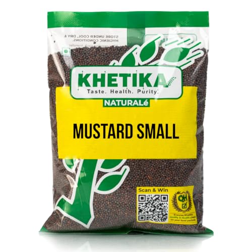 Image of Khetika Naturale Mustard Small (Rai) 200 grams | Whole Sarso Seeds | High in Fiber | Promotes Heart Health | Hygienically Sealed