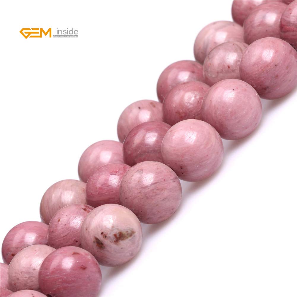 Cadena De Cuentas De Rodocrosita Natural 4mm - Piedra Rosa, 13 Pulgadas, Calidad AAA