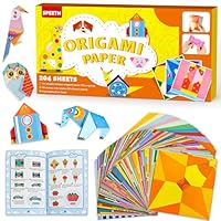Craft Origami Paper for Kids,204 Sheets Colorful Folding Paper with 72 Patterns and Guiding Book Art Projects Kit for 5-12 Years Old Girl Boy Teen Birthday Christmas Present Preschool Educationa