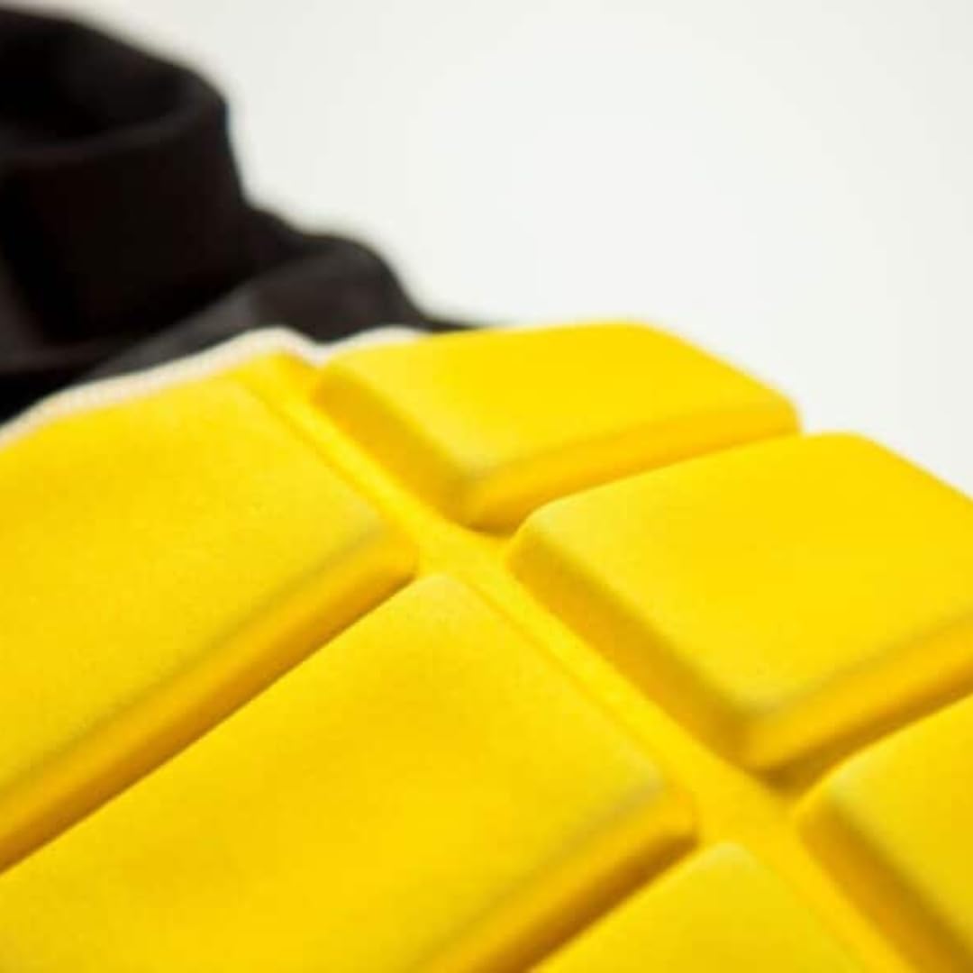 Épaulière de Rugby Professionnelle pour Hommes - Modèle Vulcano Jaune/Noir– Protection de Rugby Rembourrée - Catégories Masculines