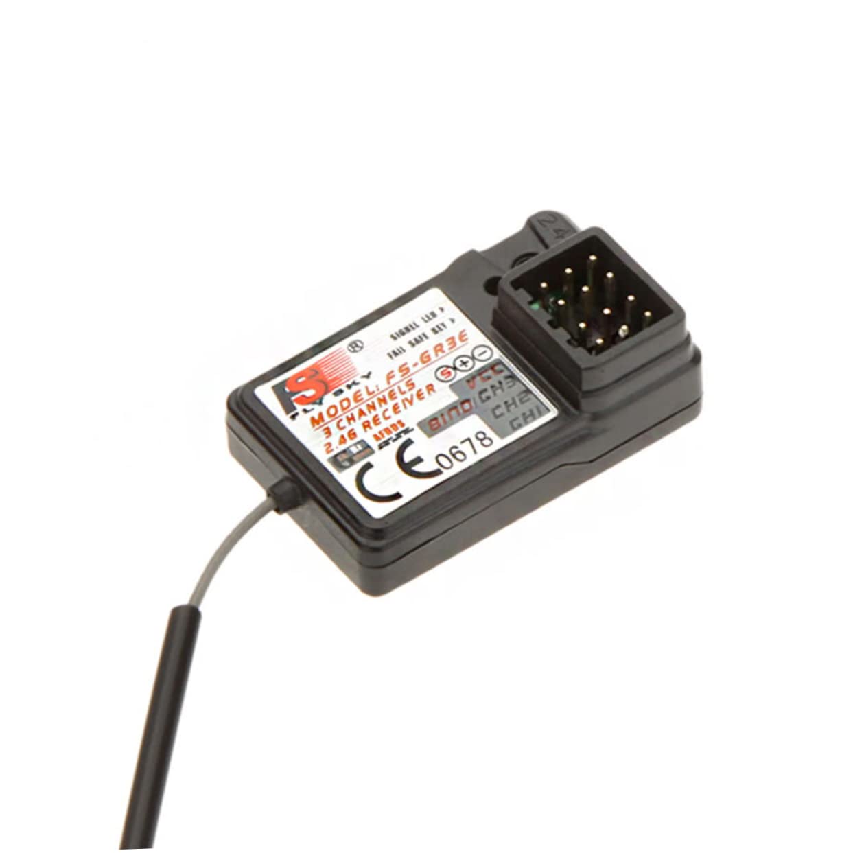 ERINGOGO Auto Boat Supplies 3-Channel Receiver for Rc Car 2.4ghz Receiver Out of Control Protect Receiver Remote Control Supplies Gt2 RC Car Receiver, 3.76X2.23cm, Black