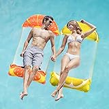 2Stk Luftmatratze Pool, ARANEE 4 In 1 Wasserhängematte Erwachsene ab 12+ Jahren Kinder Aufblasbare Wasserspielzeug Pool Zubehör, Pool Hängematte für Sessel Matratzen Sitz Schwimmmatte