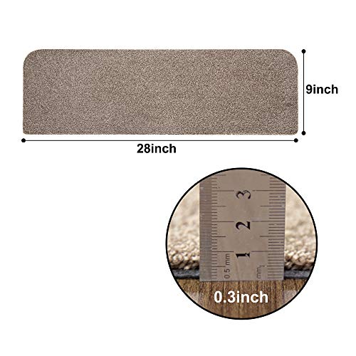 Cosy Homeer Stair Treads Non-Slip Carpet Mat 28Inx9In Indoor Stair Runners For Wooden Steps, Stair Rugs For Kids And Dogs, 100% Polyester Tpe Backing 15Pcs,Beige,Protect Floor #TOP2
