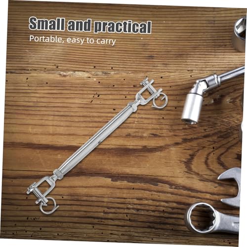 STOBAZA 2 piezas Tensores de Acero Inoxidable para Cable, Ajustadores de Tornillo para Tensión de Cuerda y Tensado de Tendederos miniatura 6
