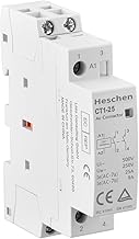 Heschen Contattore CA domestico, CT1-25, Ie 25A, 2 poli, Due normalmente aperti, CA 12V Tensione bobina, 35 mm Montaggio su guida DIN
