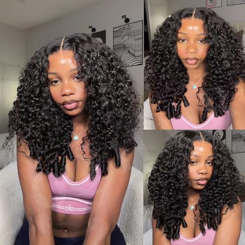 OQ HAIR 13x6 Burmese Curly Lace Front Wigs Human Hair 180% Densit...