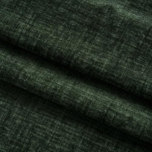 Thick Chenille Material Fabric,Plain Fabric for Sofa Cover,Curtain,Cushion Upholstery Fabric,57" Width Velvet Cloth,Hard Wearing Skin-Friendly (Army Green)