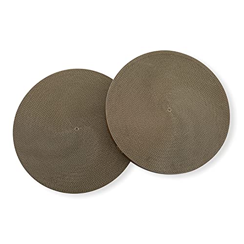 Image of Necoichi Cat Scratcher Bowl Replacement for Indoor Cats - Cat Scratching Lounger with Reversible Usability and Extra Comfort for Lounge, Cardboard Bed Couch / (XL, Dark Cherry)