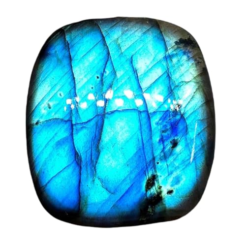 Labradorite naturelle cabochon rectangulaire 32x30x6mm pour bague pendentif collier