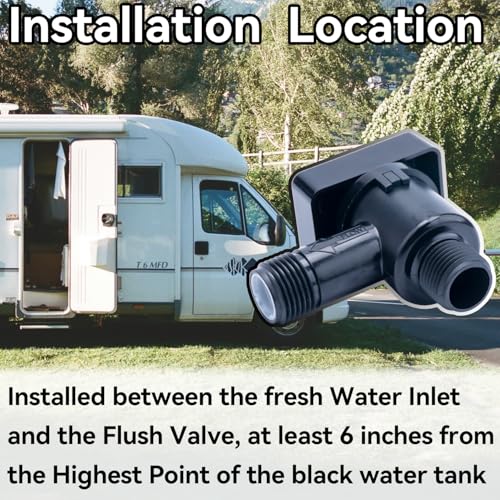 Image of RV Vacuum Breaker Check Valve Replacement for 571-VAC-CHK-A Breaker Camper RV Flush Backflow Preventer to on Black Tank System Prevent Leaking Improve Freshwater