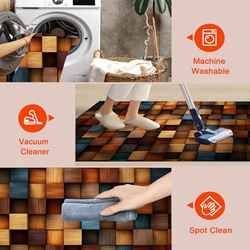 Tapis géométrique 3D effet visuel unique pour grand salon - 8