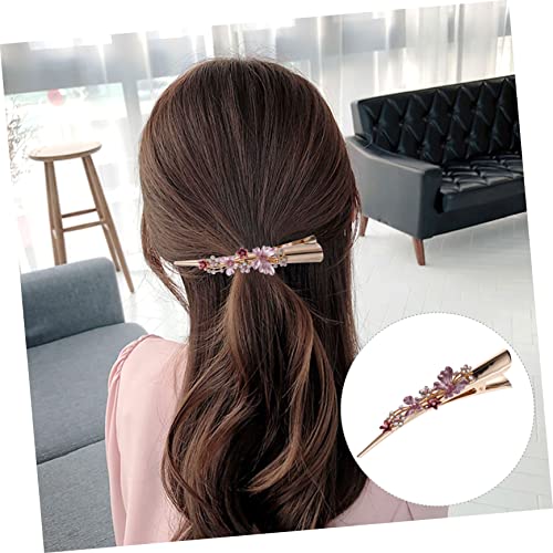 Beavorty Large Duckbill Clip Metal Hair Clip with Vintage Flower Design Stylish Hair Styling Supplies for Women Party Festival Daily Use - Image 3
