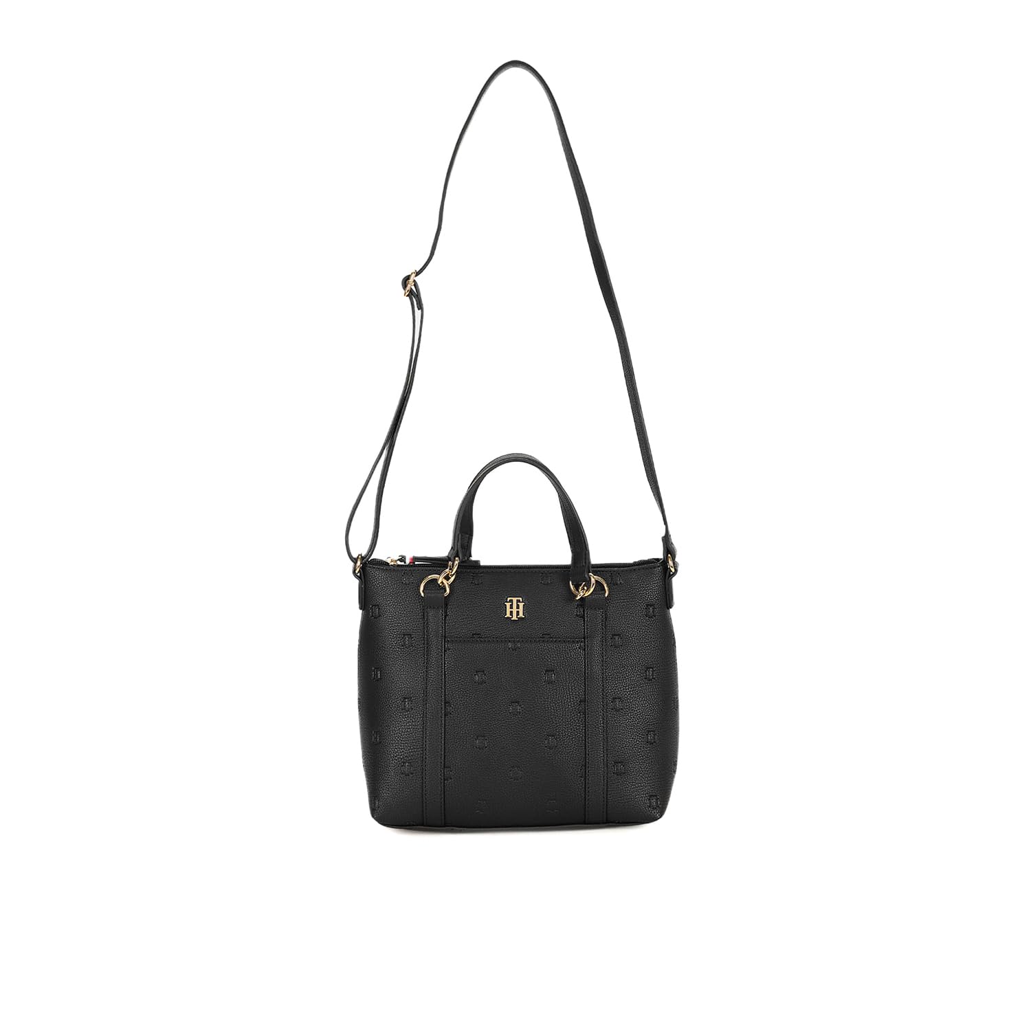Tommy Hilfiger Pu Black Monogram Women Shoulder Bag (OS)