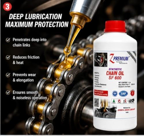 Image of ZPremium Chainsaw Oil SF 600-1 Litre | Bar and Chain Lubricant for All Chainsaws | Reduces Wear Heat and Friction | Smooth Cutting Performance | Longer Bar Chain Life Protection