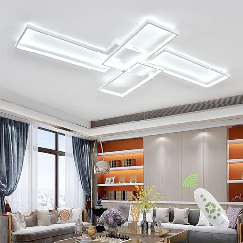 Guang shuo plafoniera led moderna dimmerabile