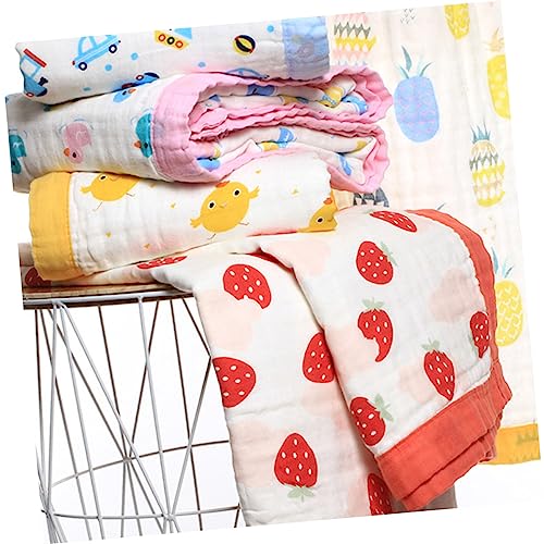 Cabilock 2 Stks Baby Print Gooi Quilt Baby Inbakeren Wrap Katoen Inbakeren Deken Kinderen Haar Handdoek Katoenen Baby Handdoeken Badcape Baby Badcape Absorberende Badhanddoek Baby - Afbeelding 7