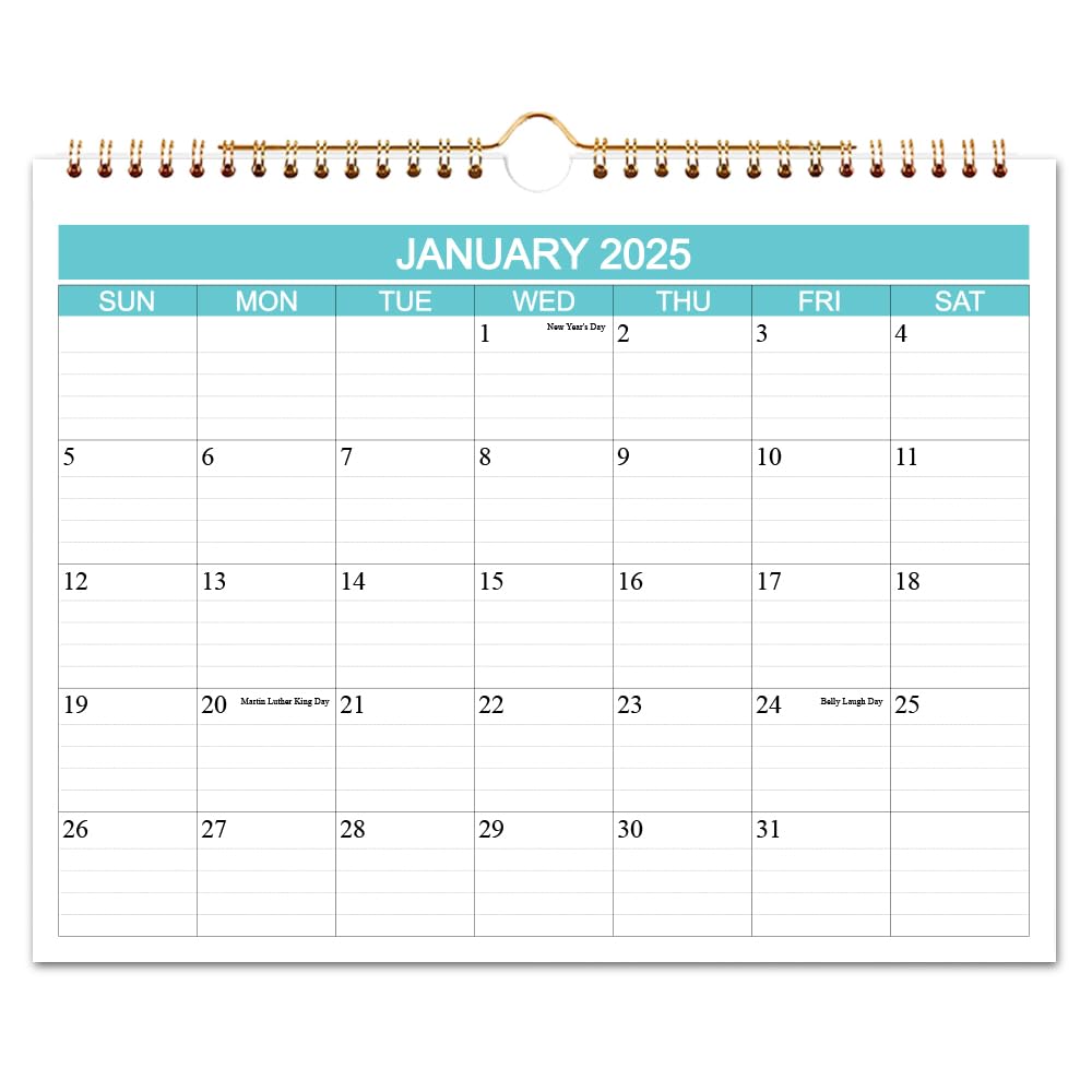 Calendar 2025-2026 - Wall Calendar 2025-2026 from Jan 2025 to Jun 2026, 18 Monthly Calendar, 140gsm Thick Paper for Organizing & Planning, 21.5x28cm, Calendar 2025-2026, Wall Planner 2025-2026
