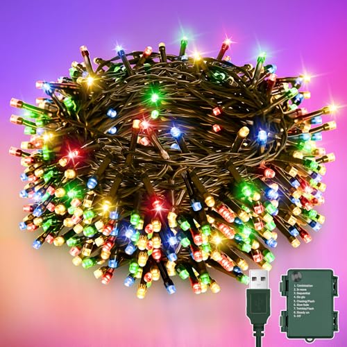 Etopgo LED Lichterkette Batterie Timer, 10M 100LED Lichterkette Außen...
