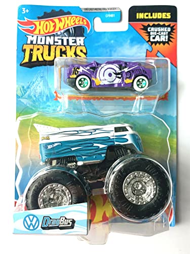 Hot Wheels Drag Bus with Crushed Car