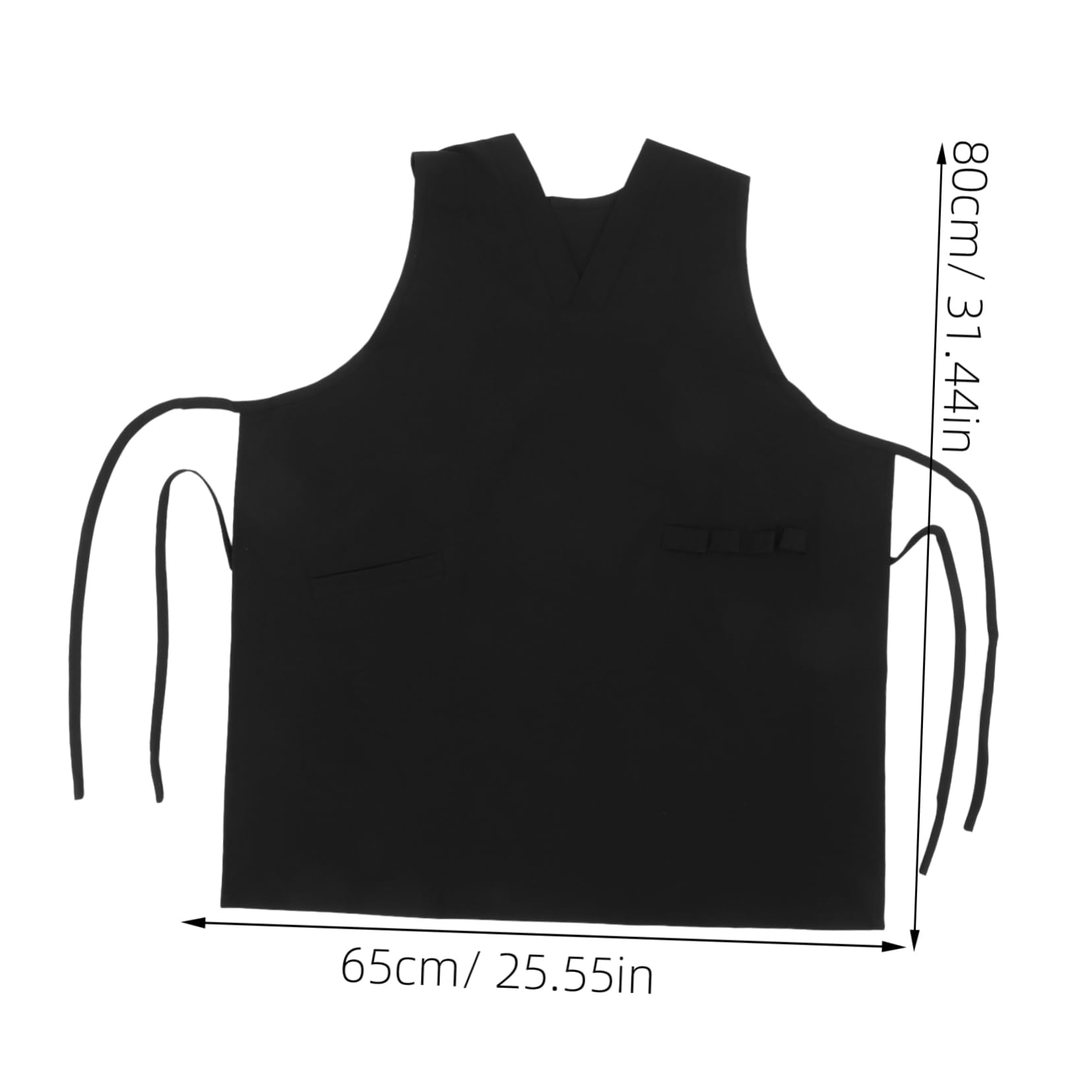 UTHCLO Barber Apron Pockets Hair Stylist Smock v Neck Mesh Back Salon Wear Material