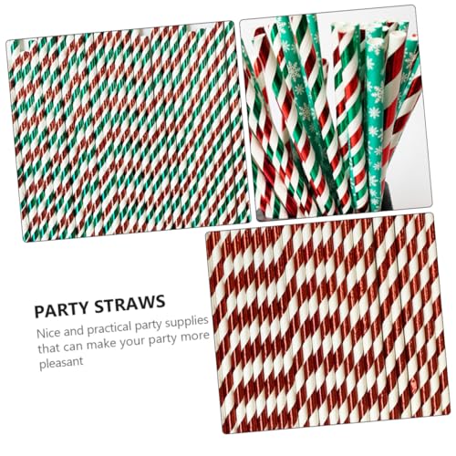 Pitillos de papel navideños Luxshiny 150 piezas miniatura 3