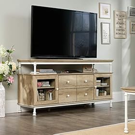 Sauder Canal Street Credenza, for TVs up to 60", Coastal Oak Finish 51jQIvOn1PL. SS280