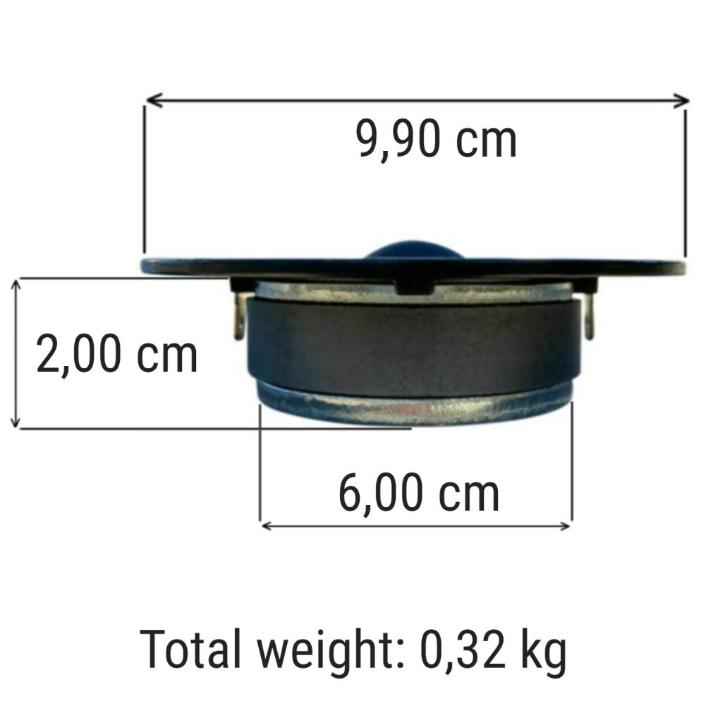 1 CIARE HT259 dome tweeter driver a cupola nero da 4" 10,00 cm 100 mm di diametro 60 watt rms 120 watt max impedenza 8 ohm 89 db spl casa, 1 pezzo