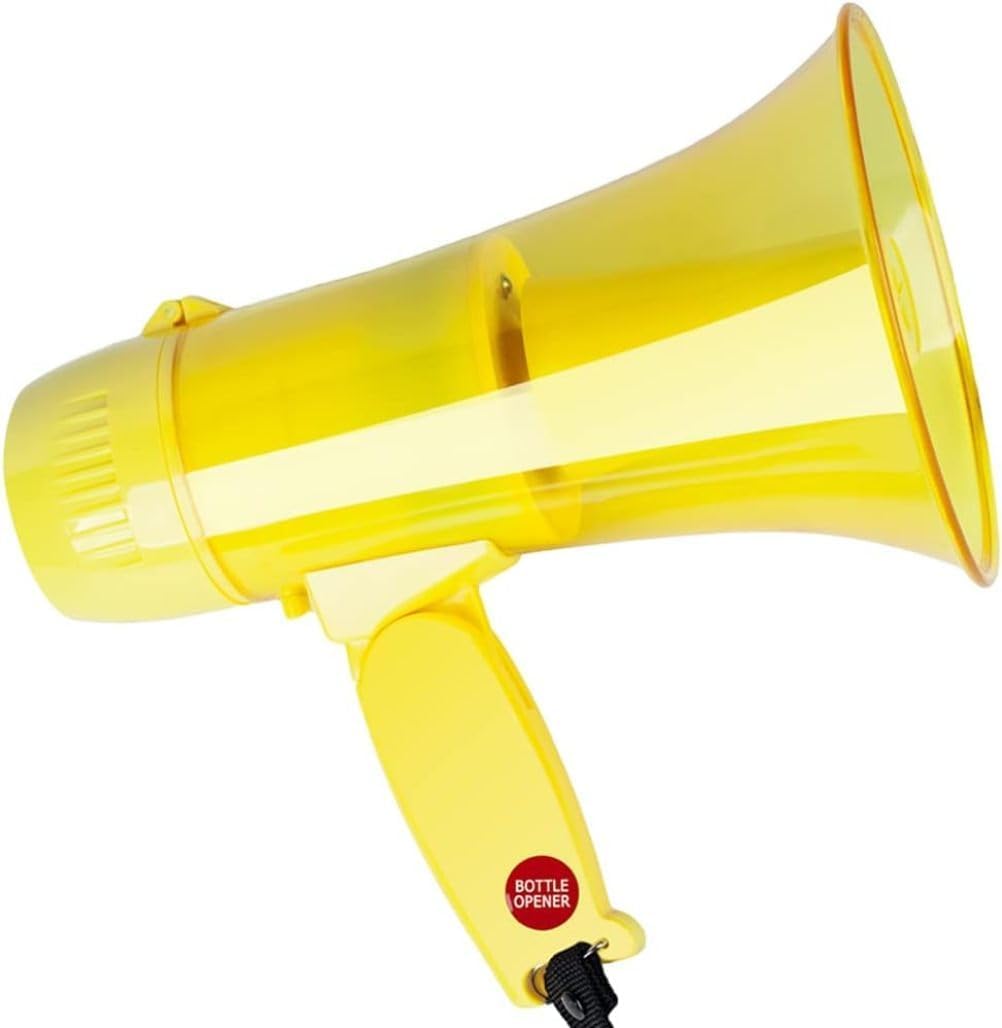POCHY Moda Megáfono Megáfonos Altavoz de megáfono para Exteriores de 20 vatios de Potencia Alarma y grabación de 240 s con Control de Volumen y Altavoz de megáfono con Correa Bonito