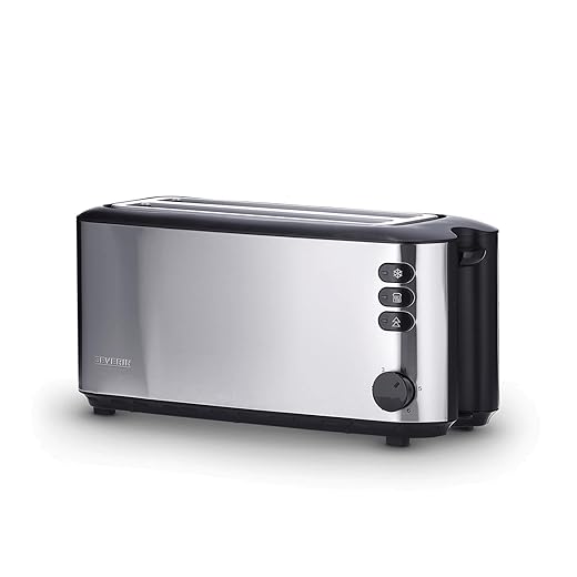 1400 W vermogen voor snelle en efficiënte toastresultaten, ideaal voor drukke ochtenden