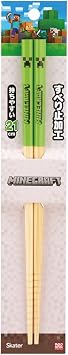 Skater ANT4-A Bamboo Safety Chopsticks 8.3 inches 21 cm Minecraft Creeper Chopsticks
