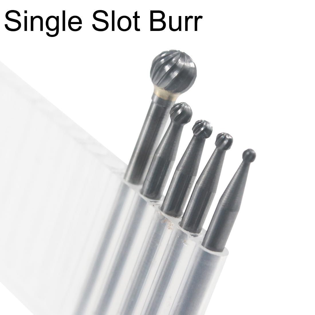 5 Pcs 1/8'' Shank Various Sizes Rotary Carbide Ball Burr (015-060) — Amazon image 2