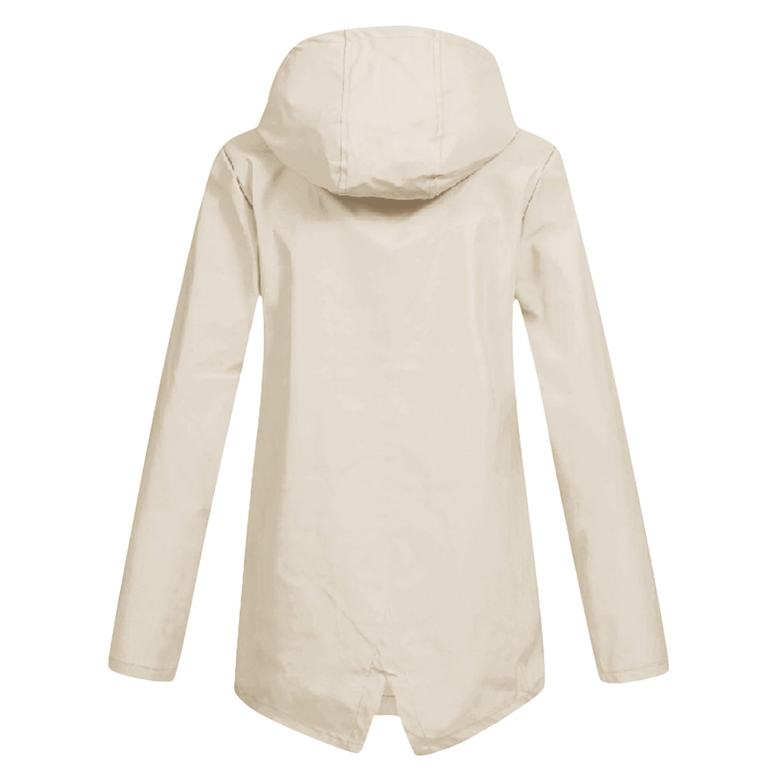 Genérico Chubasquero Mujer Talla Grande,Chaqueta Gruesa De Felpa SóLida para Mujer Impermeable con Capucha De Talla Grande para Exteriores Resistente Al