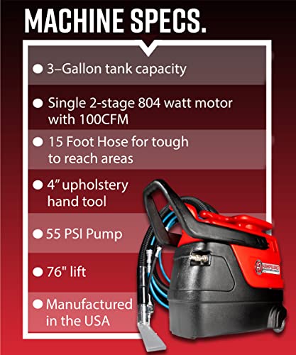 Adam's Non-Heated Carpet Extractor, Powerful Spot And Upholstery Cleaner, Clear Hand Tool, 15 Foot Hose, Easy Dirt And Spot Removal For Vehicles #TOP2