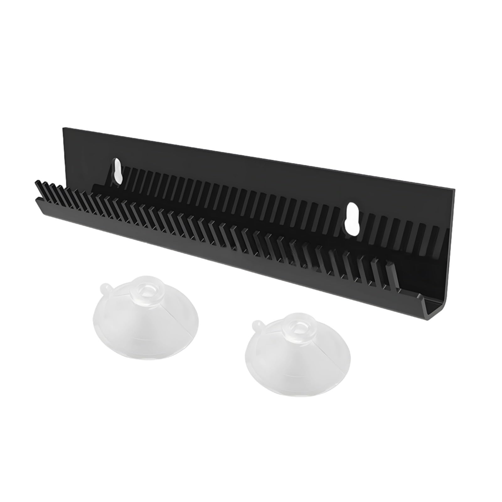 Packool Hair Extension Hanger, Black Hair Rack for Braiders Standing, Acrylic Plastic Hair Display Tool with Suction Cups and Double-Sided Tape, Ideal for Salons, Space-Saving Design