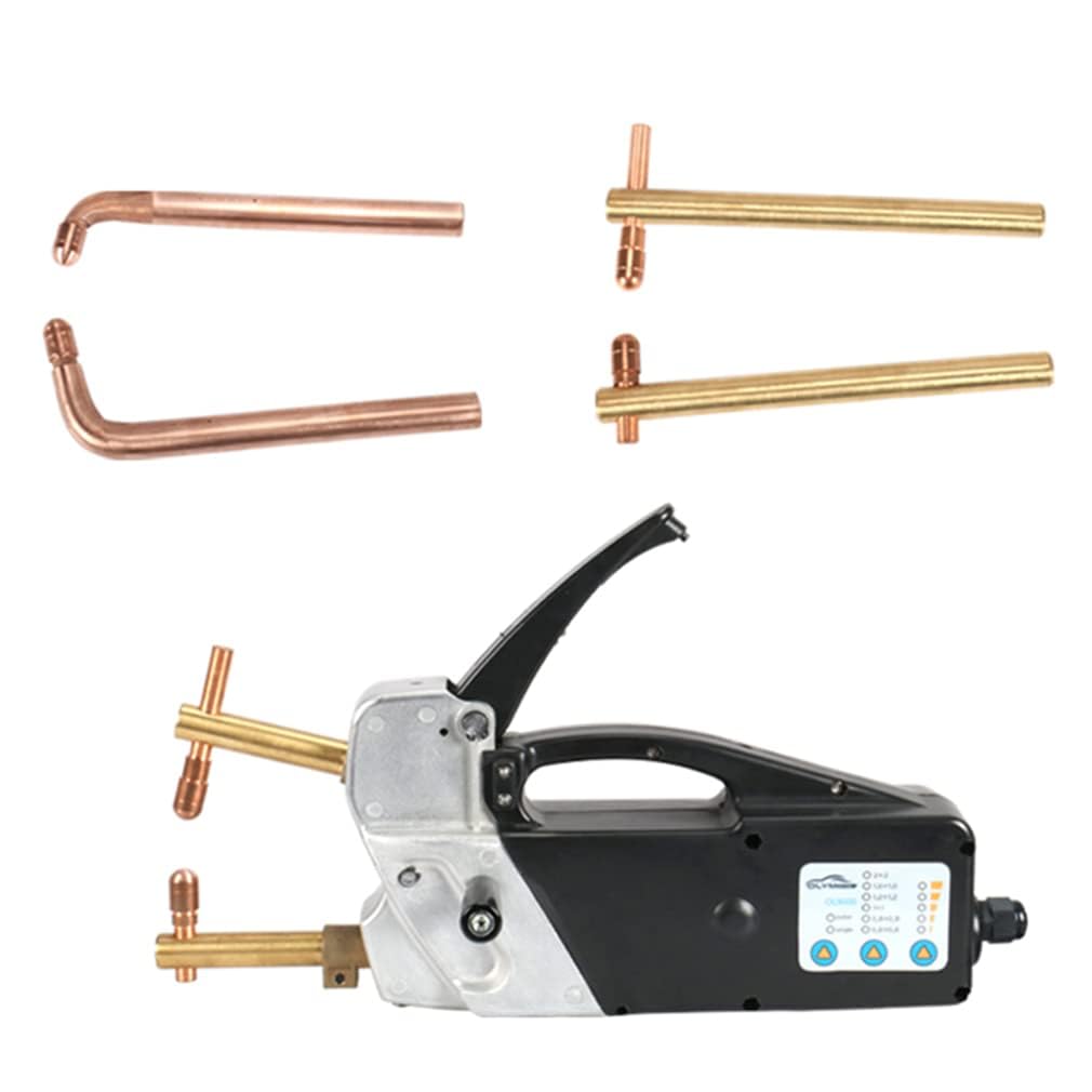 Soldadora eléctrica por puntos de doble cara, pistola de punta de soldadura portátil de 2,0 + 2,0 mm, soldadora por puntos monofásica para acero suave, herramienta de reparación de chapa para