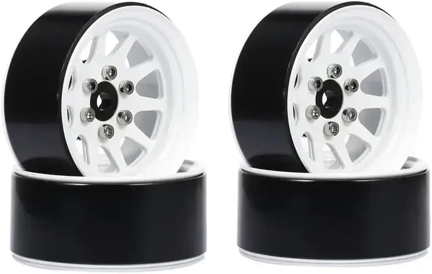 4 個アルミ 1.9 インチビードロックホイールリム 1 10 RC クローラー用 RC カーモデル Trxs I RC クローラー