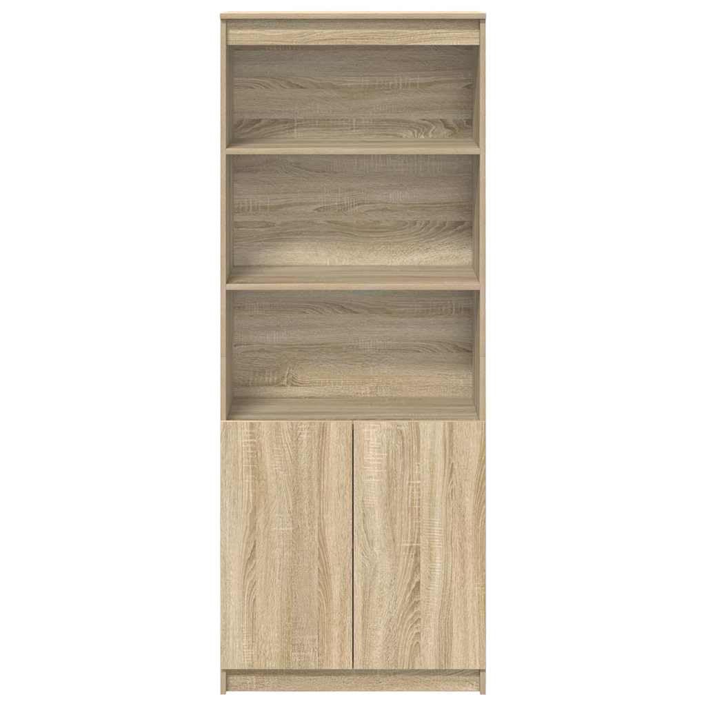Aparador de madera de roble Sonoma, 70 x 35 x 180 cm, para salón, pasillo, cocina