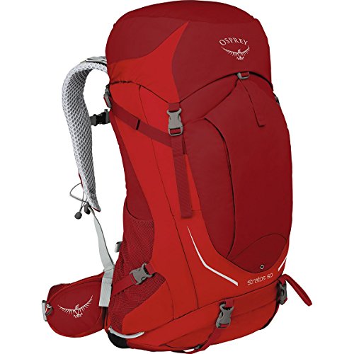 Osprey Packs Stratos 50 Backpacking Backpack, Beet Red, M/l, Medium/Large