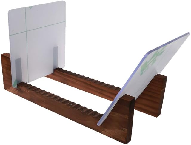 Dsxnklnd Suporte de armazenamento de discos de vinil de madeira empilha até 50 álbuns, suporte de madeira com extremidades de acrílico transparente, moderno, portátil, para decoração de casa, presente