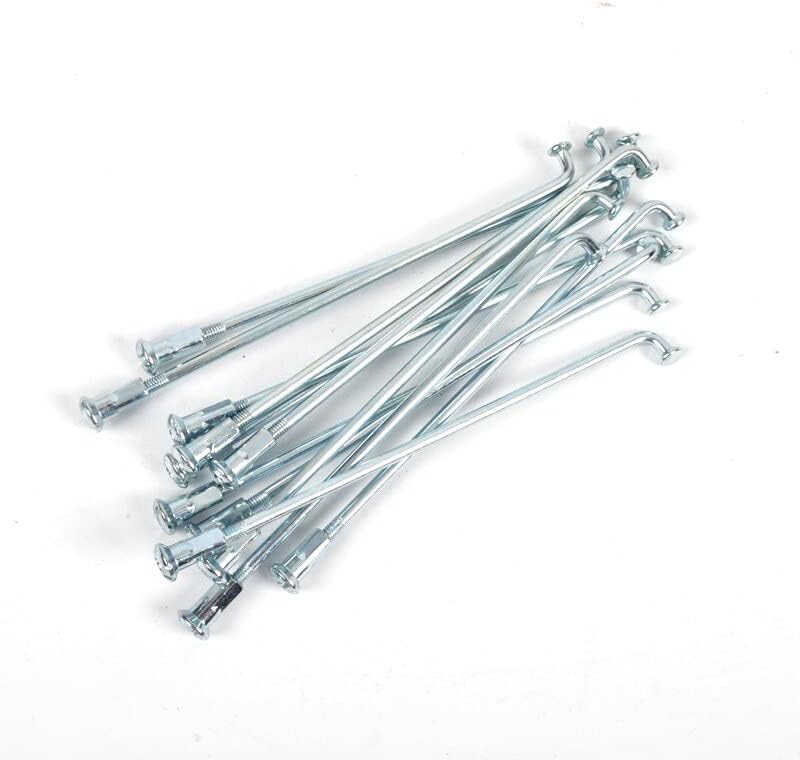 10pcs Sliver Bicycle Spoke Electric Road Bike Spokes Diameter 2.5mm Length 45-305mm with Nipples Cycle Wheel Parts Accessories(36 pcs)