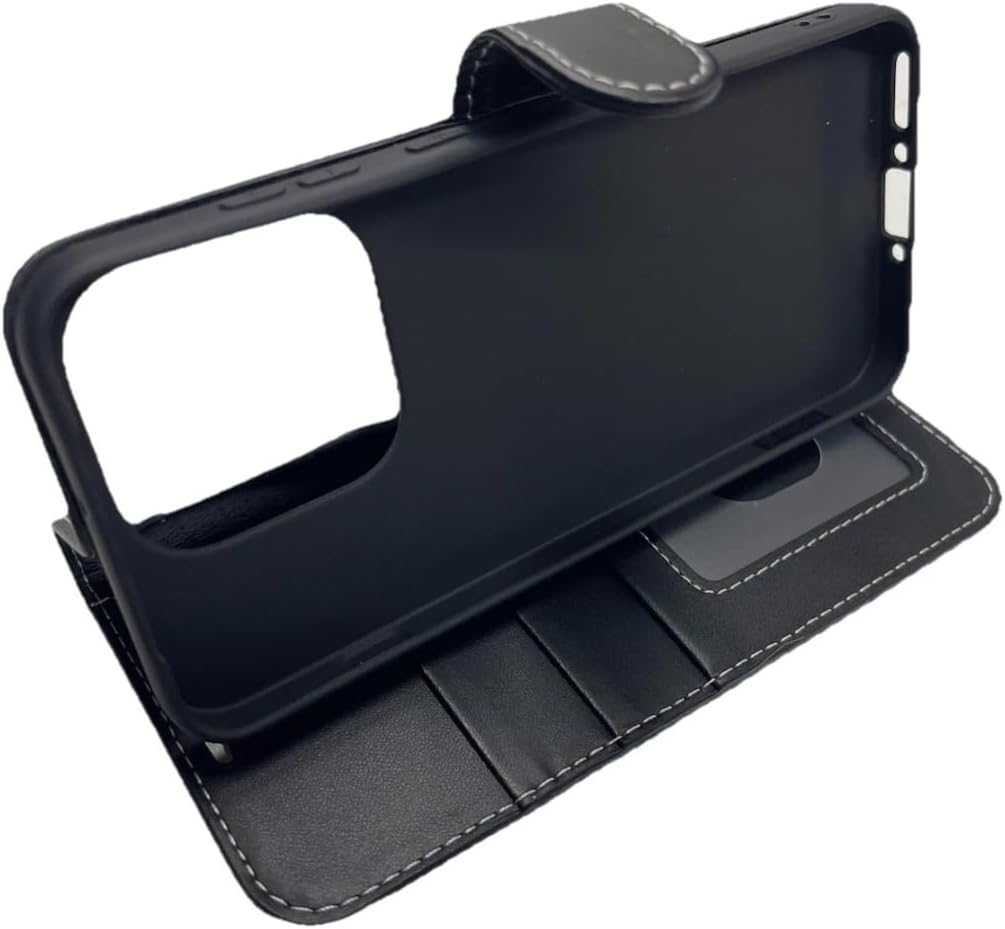 For Oppo Find X9 Case, Cover, Flip, Wallet, Folio, Leather/Gel with Audio Cutout, Access to Ports, Card and Money Slots, Photo ID Section and Kickstand (Black, Oppo Find X9)
