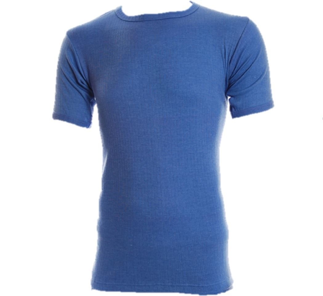 Undercover Mens 2pk Short Sleeve Thermal Vest Blue Large