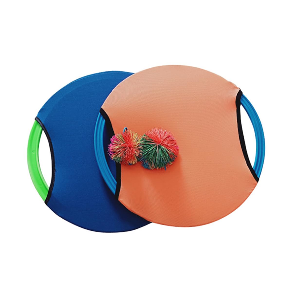 FELTECHELECTR 1Pc Elastic Flying Dish Ball Set Trampoline Toss and Catch Game for Parent Fun Outdoor and Indoor Activity Encourages Hand Eye Coordination Orange