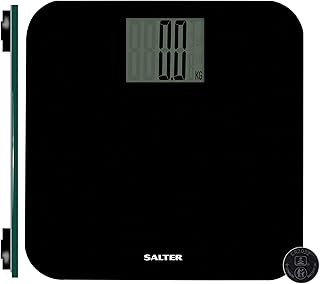 Salter 9049 BK3R Max Electronic Bathroom Scale – Digital Body Weight Scale with 250 KG Capacity, Precise Instant Readings, Fitness Scale with Large Platform, Measures in Imperial/Metric Units, Black
