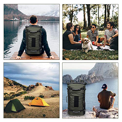 Mardingtop 40L Duffle Backpack Molle Travel Sports Gym Carry-On Bag for Men Women 6346-Black