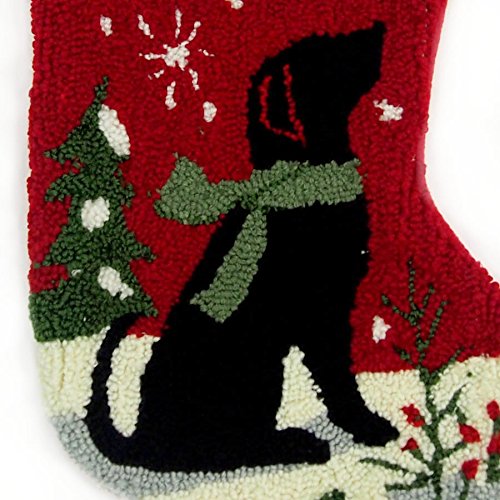 Glitzhome-19-L-Handmade-Hooked-Dog-Christmas-Stocking-for-Family-Holiday-Season-Party-Decor Glitzhome 19 L Handmade Hooked Dog Christmas Stocking for Family Holiday Season Party Decor