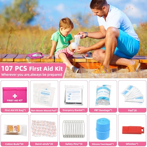 Kit de Emergencia Vial Rosado 2 Piezas para Vehículos miniatura 5