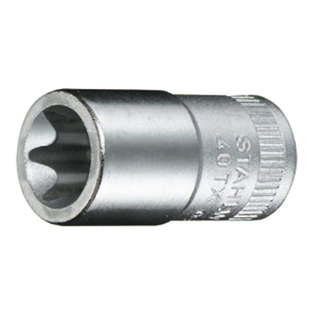 Stahlwille 01270007 Sockets for external TORX® screws, Size E7, Torx size 6.2mm, 1/4 inch Drive, High-Performance Steel, Chrome Plated, Made in Germany