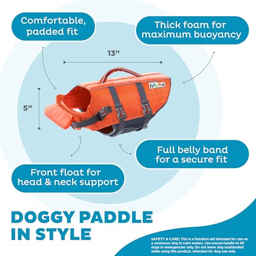 Kyjen 22019 Outward Hound Ripstop Quick Release Easy Fit Rettungsweste für Hunde, verstellbar, Größe S, orange